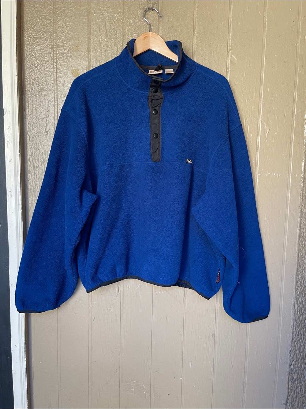 Woolrich Vintage Men's Blue Fleece Pullover Sweater in Blue Size XXL